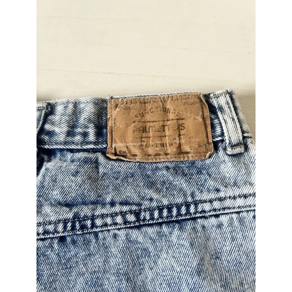 Palmetto's Petite‎ Vintage 80s High Waisted Acid Wash Tapered Leg Jeans Size 10